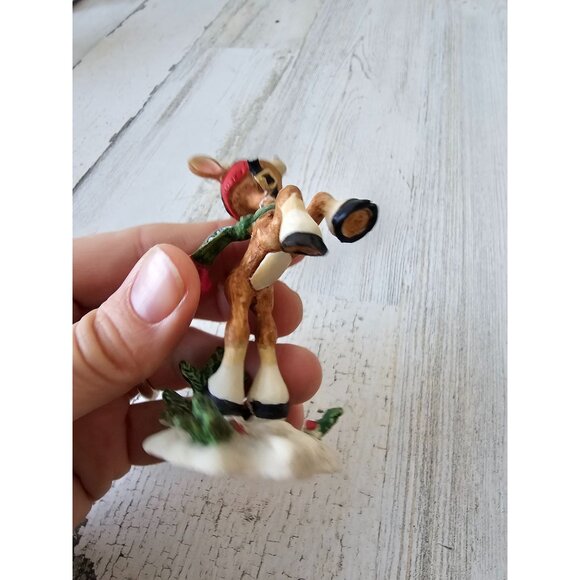 Enesco Prince reindeer North Pole village deer ziminecki 1986 figurine Xmas deco - Picture 6 of 7